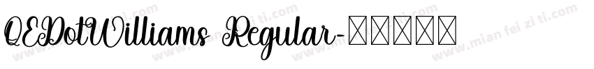 QEDotWilliams Regular字体转换